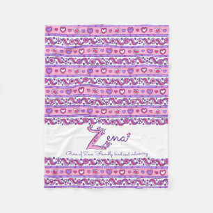 Zena personalised Z name meaning kids blanket