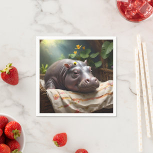 Zena The Baby Hippo Takes Time Out To Sleep, Napkin