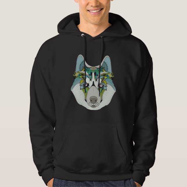 Zenart Patterned Husky Hoodie (Front)