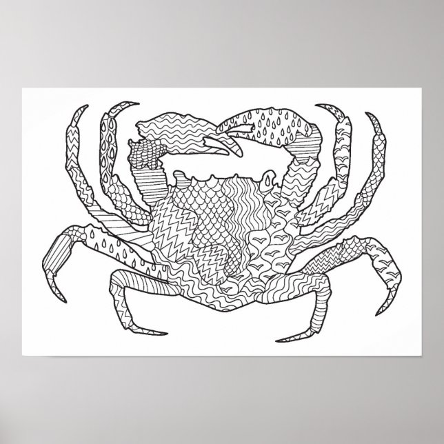 Zendoodle Crab 2 Poster (Front)