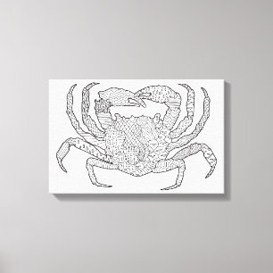 Zendoodle Crab 6 Canvas Print