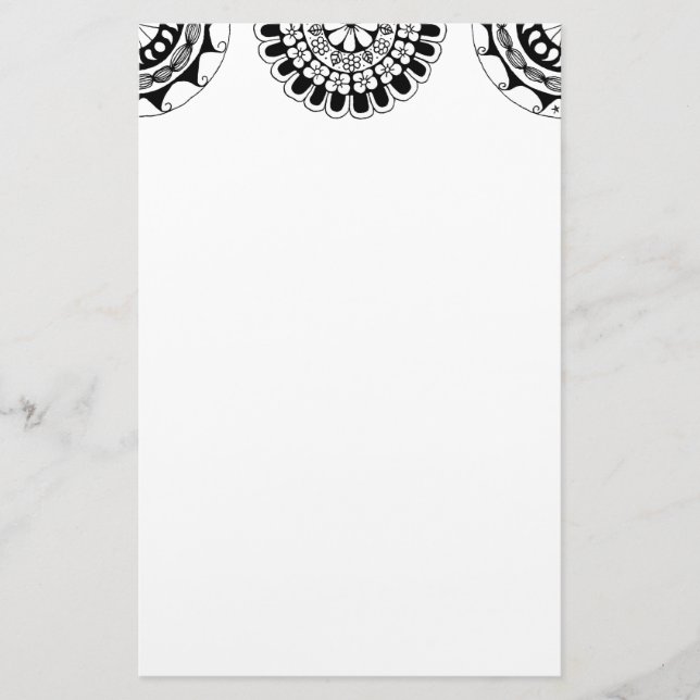 zendoodle mandala header 3 stationery (Front)