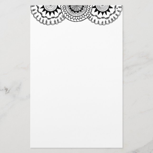 zendoodle mandala header 4 stationery (Front)