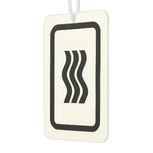 Zener Card   3 Vertical Wavy Lines Car Air Freshener