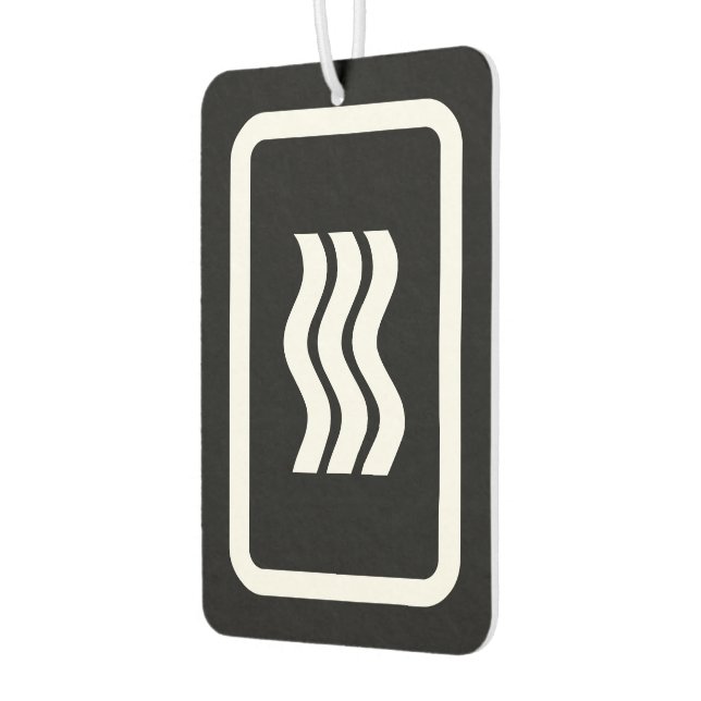 Zener Card | 3 Vertical Wavy Lines Car Air Freshener (Left)