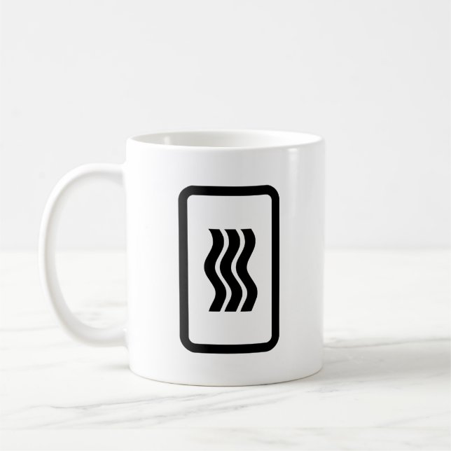 Zener Card | 3 Vertical Wavy Lines Coffee Mug (Left)