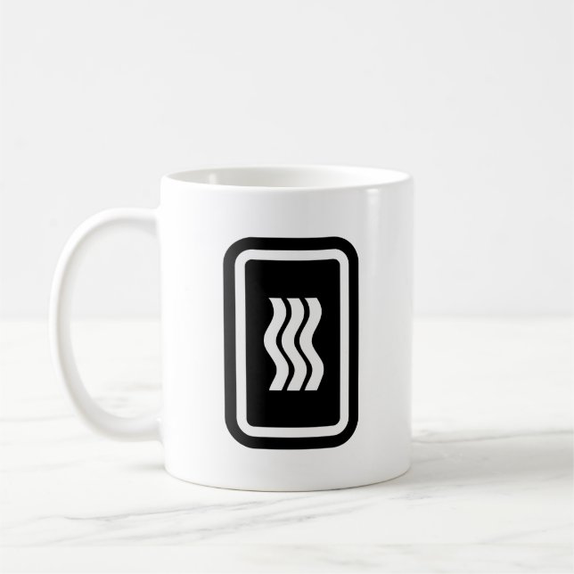 Zener Card | 3 Vertical Wavy Lines Coffee Mug (Left)