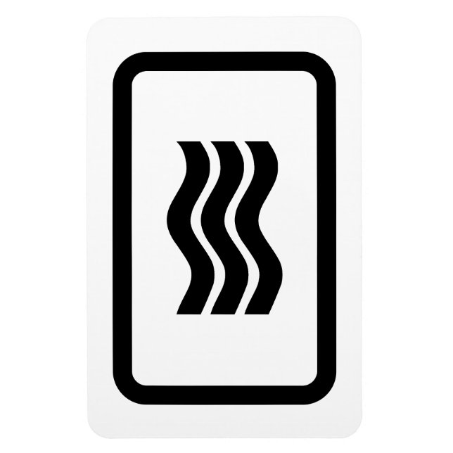 Zener Card | 3 Vertical Wavy Lines Magnet (Vertical)