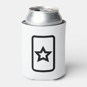 Zener Card Hollow 5 Pointed Star Can Cooler