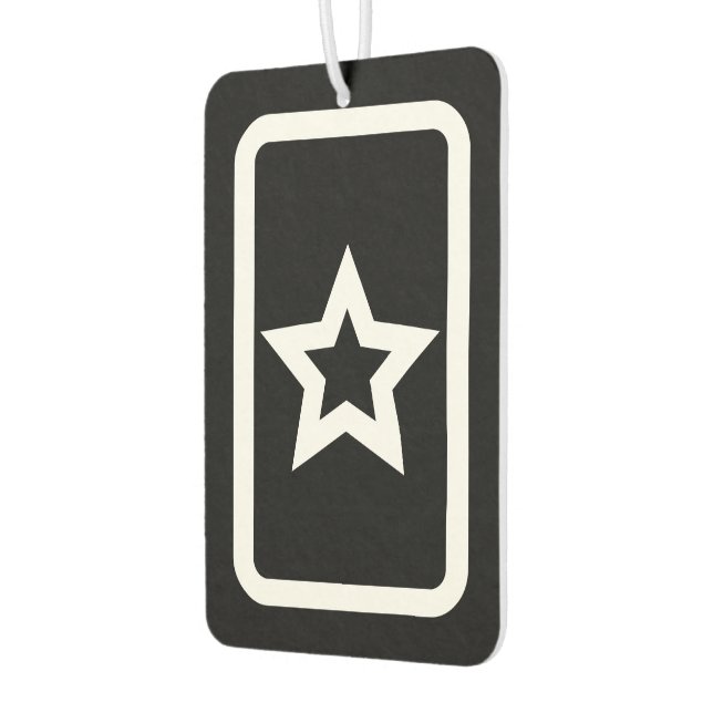Zener Card | Hollow 5 Pointed Star Car Air Freshener (Left)