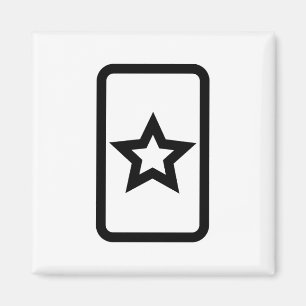 Zener Card   Hollow 5 Pointed Star Magnet