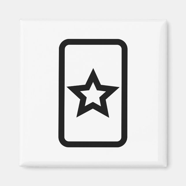 Zener Card | Hollow 5 Pointed Star Magnet (Front)