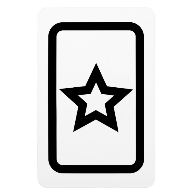 Zener Card | Hollow 5 Pointed Star Magnet (Vertical)