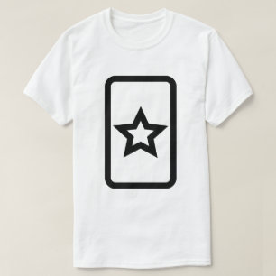 Zener Card   Hollow 5 Pointed Star T-Shirt