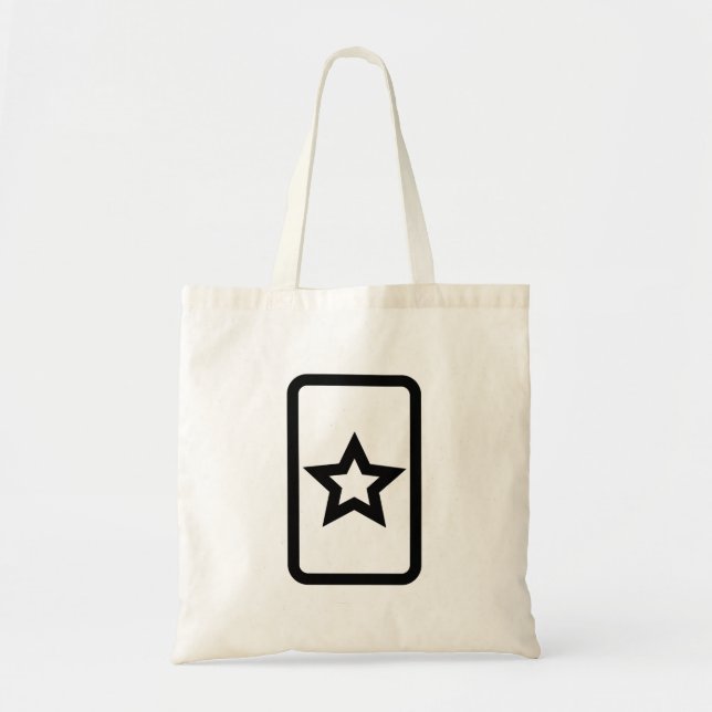 Zener Card | Hollow 5 Pointed Star Tote Bag (Front)