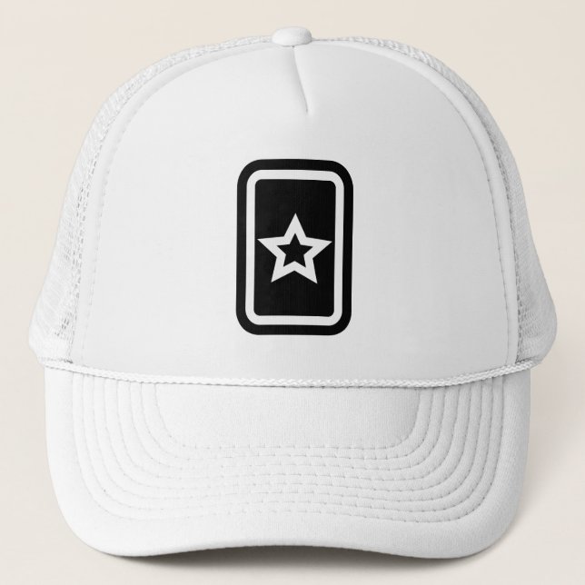 Zener Card | Hollow 5 Pointed Star Trucker Hat (Front)