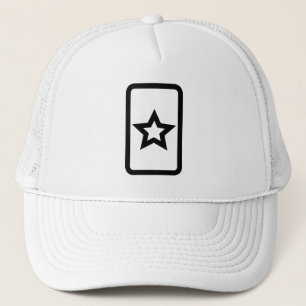 Zener Card   Hollow 5 Pointed Star Trucker Hat