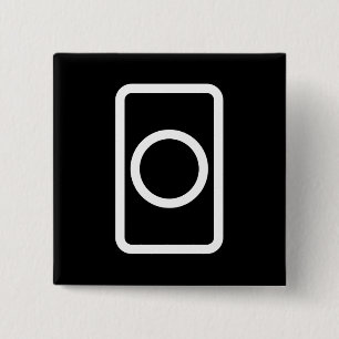 Zener Card   Hollow Circle 15 Cm Square Badge
