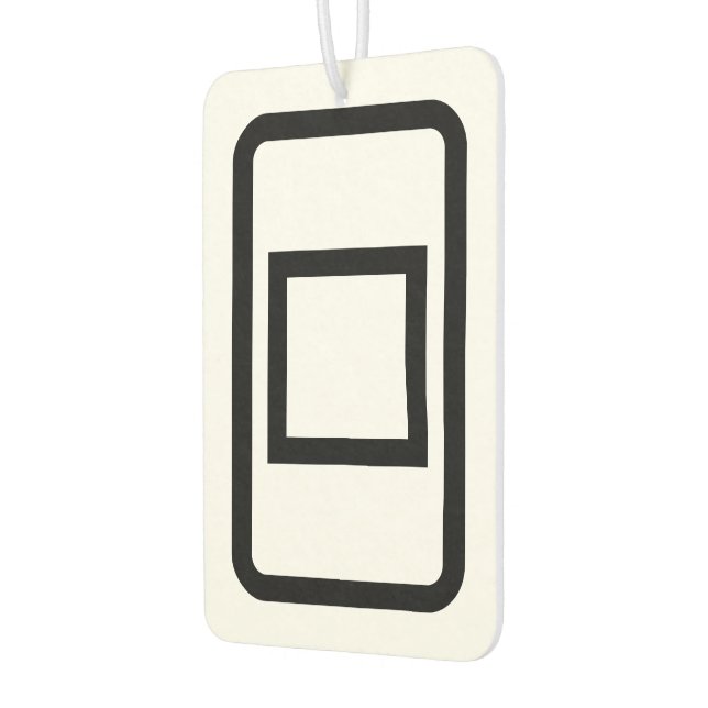 Zener Card | Hollow Square Car Air Freshener (Left)