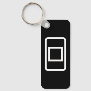 Zener Card   Hollow Square Key Ring