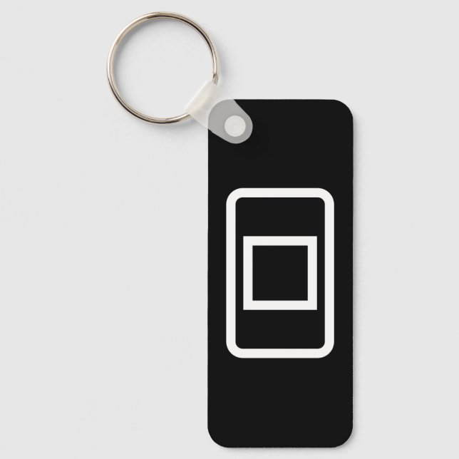 Zener Card | Hollow Square Key Ring (Front)