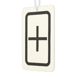 Zener Card   Plus Sign Car Air Freshener