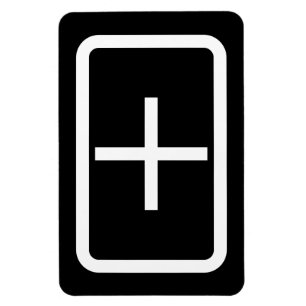Zener Card Plus Sign Magnet