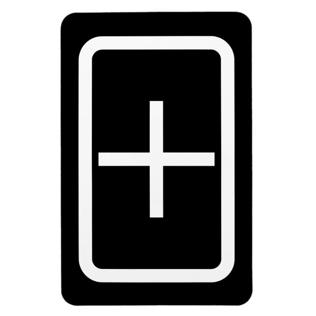 Zener Card | Plus Sign Magnet (Vertical)
