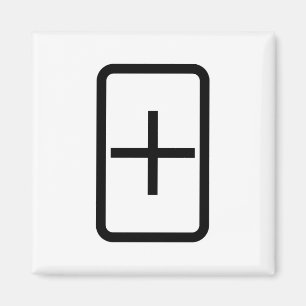 Zener Card Plus Sign Magnet