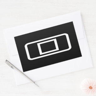 Zener Card   Plus Sign Rectangular Sticker