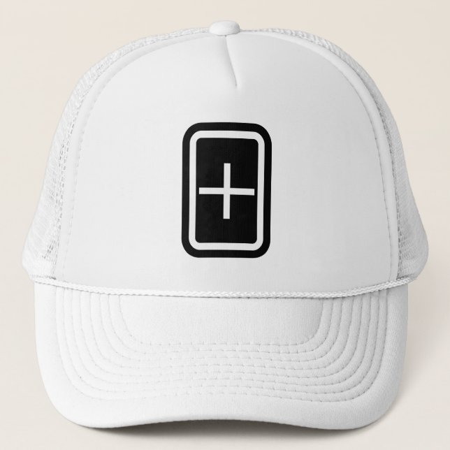 Zener Card | Plus Sign Trucker Hat (Front)
