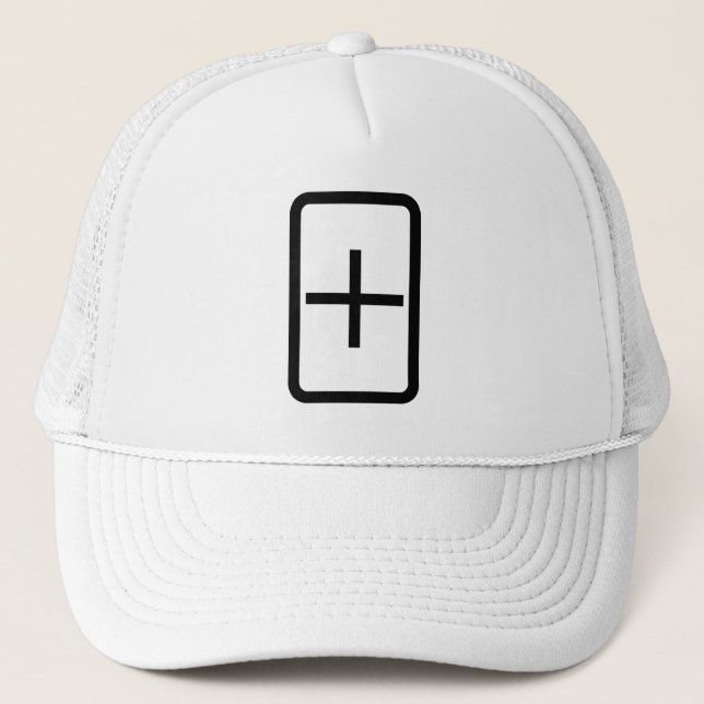Zener Card | Plus Sign Trucker Hat (Front)
