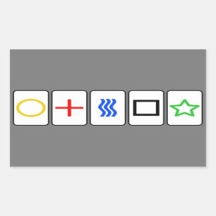 Zener Cards Sticker - Grey