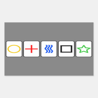 Zener Cards Sticker - Grey