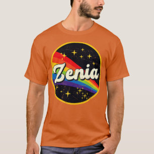 Zenia Rainbow In Space Vintage GrungeStyle T-Shirt