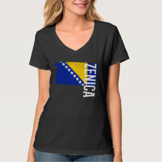 Zenica Bosnia Flag For Bosnian Men Women Kids  1 T-Shirt