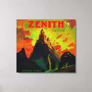 Zenith Orange LabelWhittier, CA Canvas Print