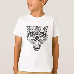Zentangle Inspired Wolf T-Shirt