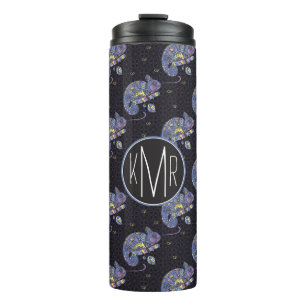 Zentangle Lizard   Monogram Thermal Tumbler