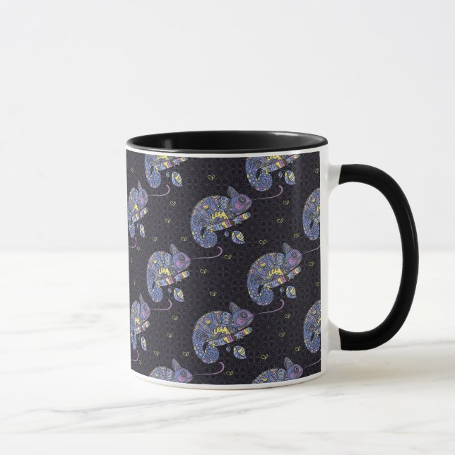 Zentangle Lizard Mug (Right)