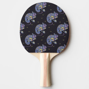 Zentangle Lizard Ping Pong Paddle