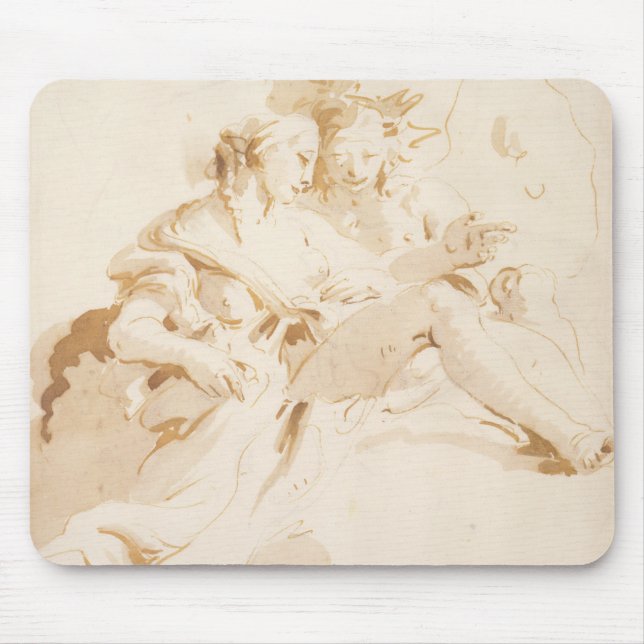 Zephyr and Flora Mouse Mat (Front)