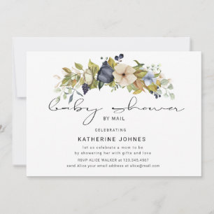 zephyr autumn floral virtual baby shower invite