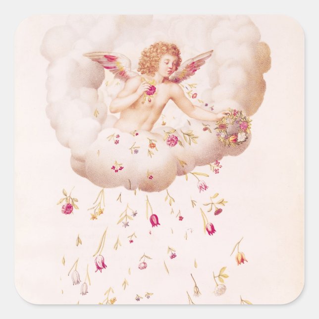 Zephyr from , 'La Guirlande de Julie', c.1642 Square Sticker (Front)