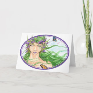 Zephyr (Oval) Blank Greeting Card