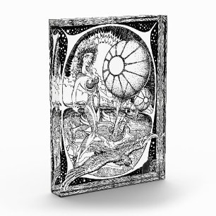 Zephyrelle Line Illustration Acrylic Block