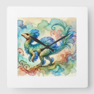 Zephyrosaurus in light and color 120924AREF139 - W Square Wall Clock