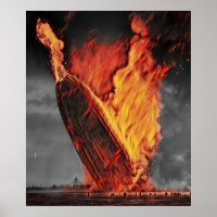 Zeppelin Airship Hindenburg Disaster Colourized