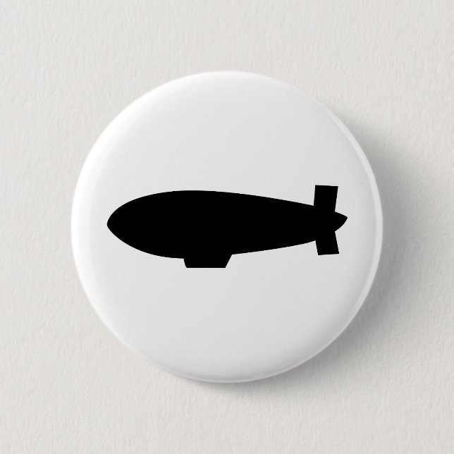 zeppelin airship icon 6 cm round badge (Front)