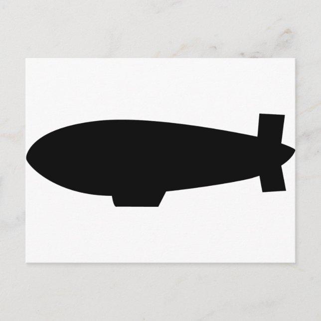 zeppelin airship icon postcard (Front)